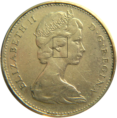 5 Cents 1977-Dommage du coin devant l'oreil-2.png