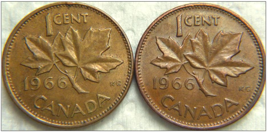 1 Cent 1966-Pas de la même couleur-1.JPG