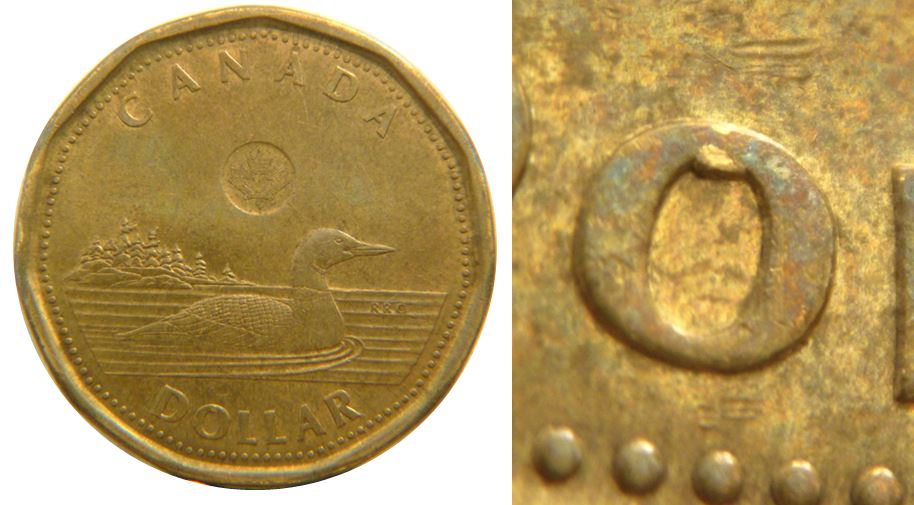 1 Dollar 2016-Éclat coin dans O dOllar-No.1.JPG