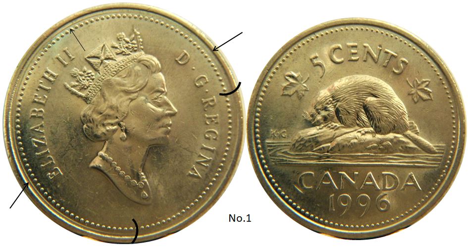 5 Cents 1996-Dommage du coin entre listel et les perles coté Avers-1.JPG