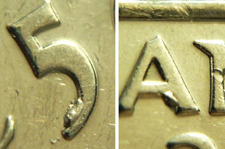 5 Cents 2018-Éclat coin dans 5 et sous A de cAnada-1.JPG