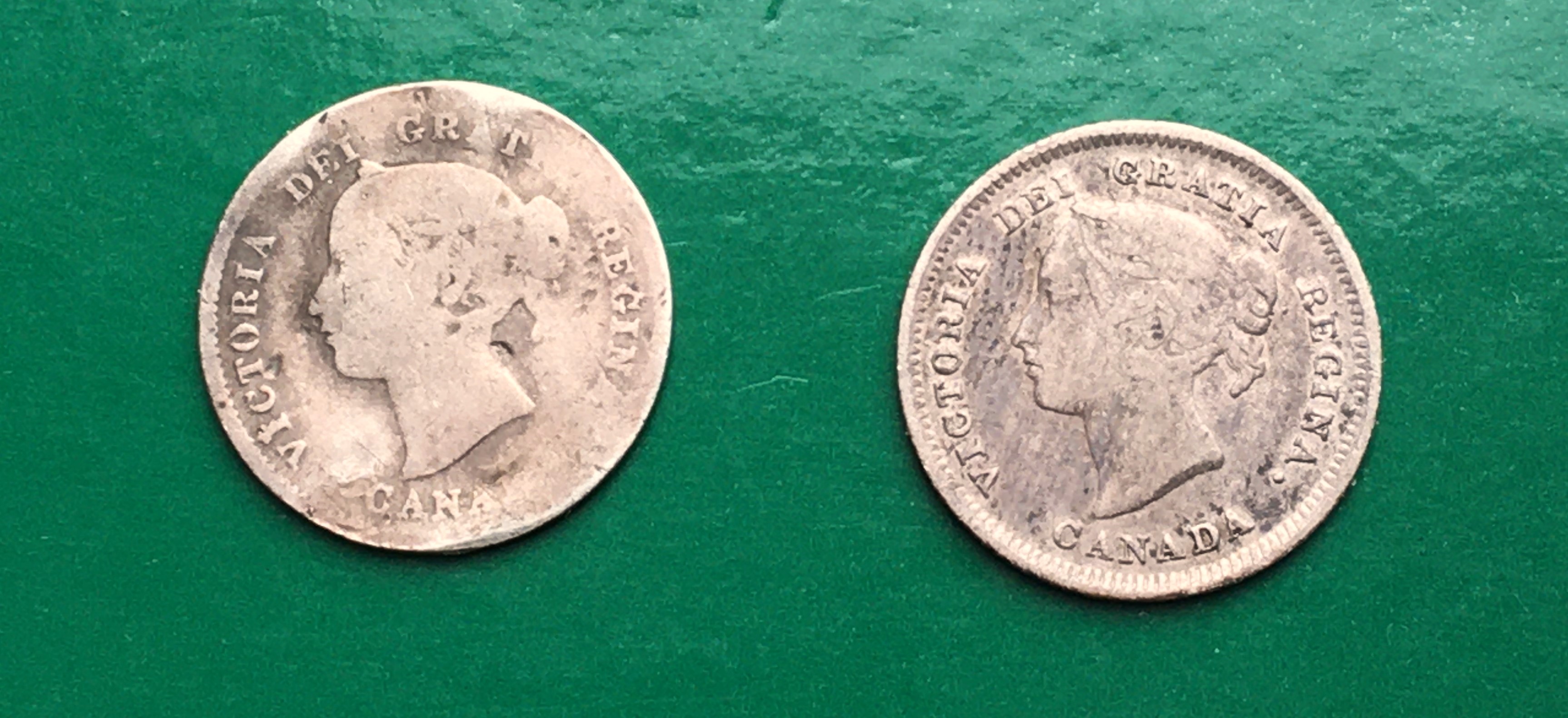 2 fois 5 cents 1874 et 1880 avers.JPG