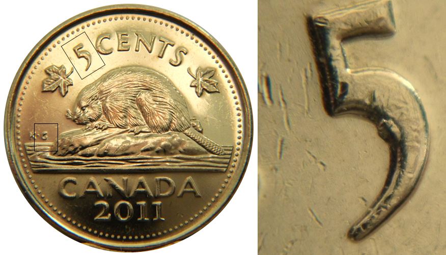 5 Cents 2011-Éclat coin dans G de k.G et dans le 5-1,.JPG
