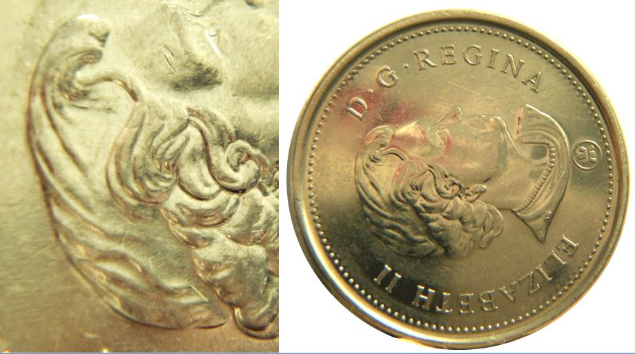 5 Cents 2007-Polissage excessif dans les cheveux effigie-1.JPG