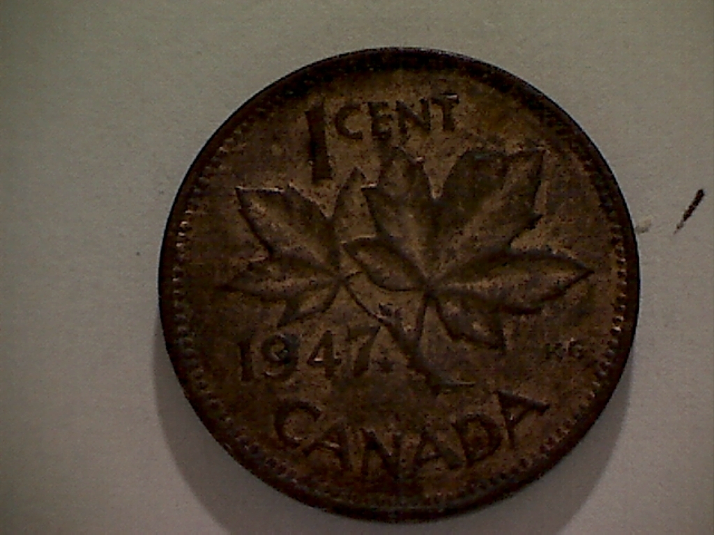 1 CENT 1947 7 Pointu feuille d'érable Éclat dans le 9 J02467E Revers.jpg
