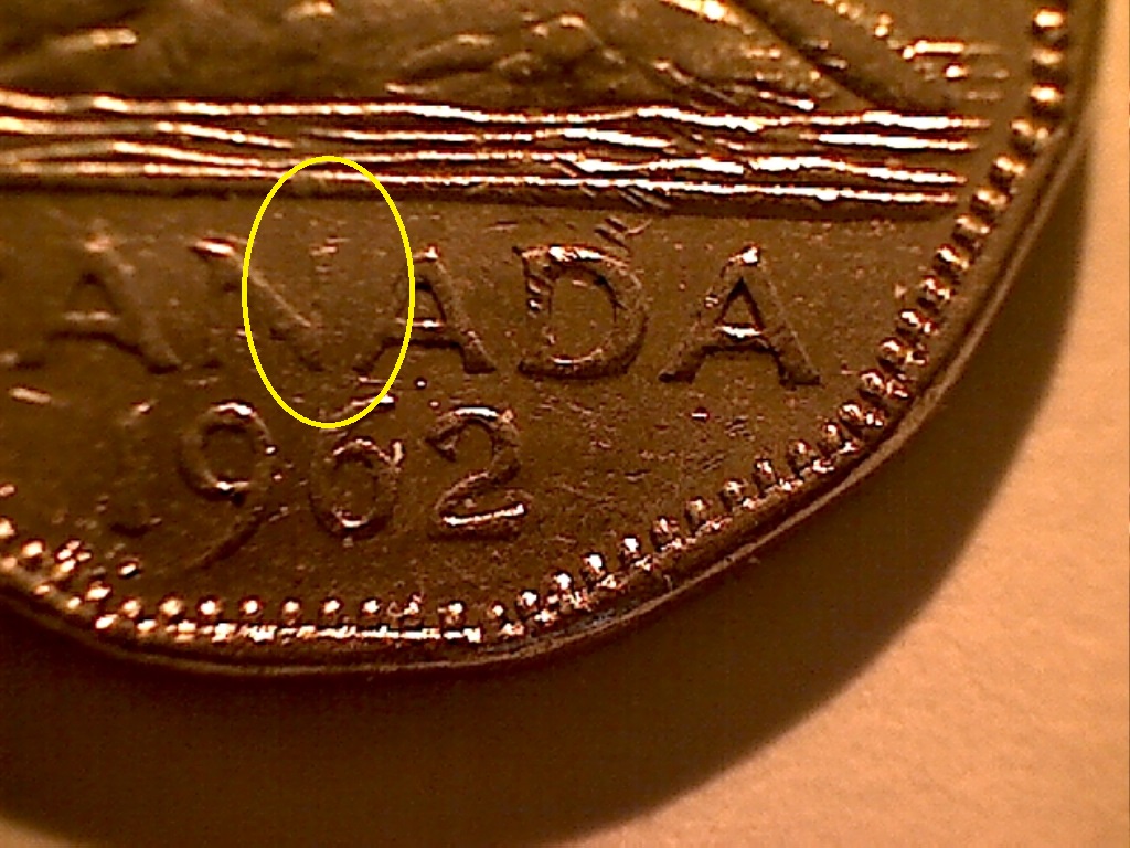 5 CENTS 1962 N de CANADA Obturé B524044E.jpg