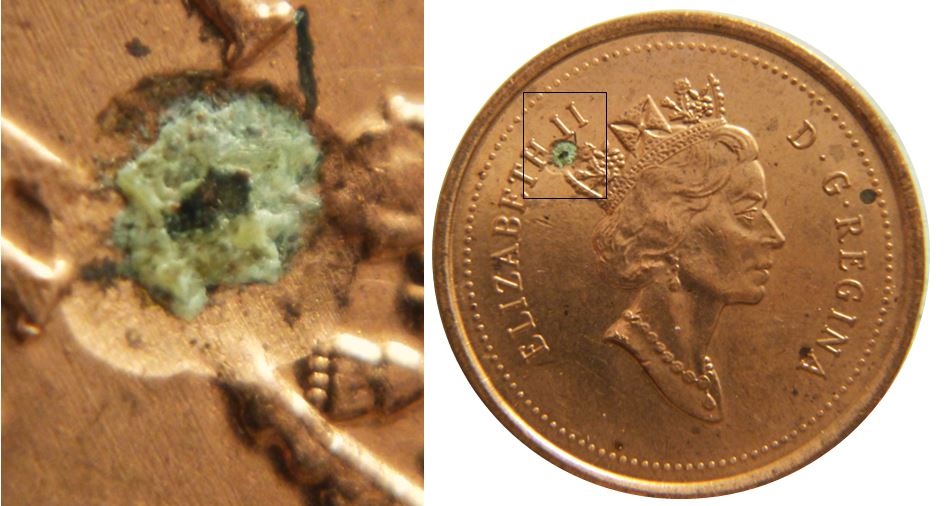1 Cent 1998-Frappe à travers avec des restes-2.JPG