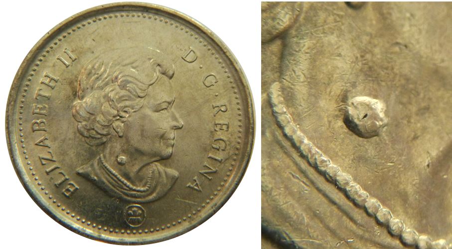 5 Cents 2009-Défaut dans le cou de effigie-1,.JPG
