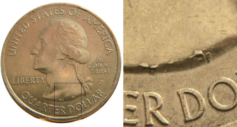 25 Cents 2017USA Effigy Mounds-Double lettrage+dommage+Éclat-2.JPG