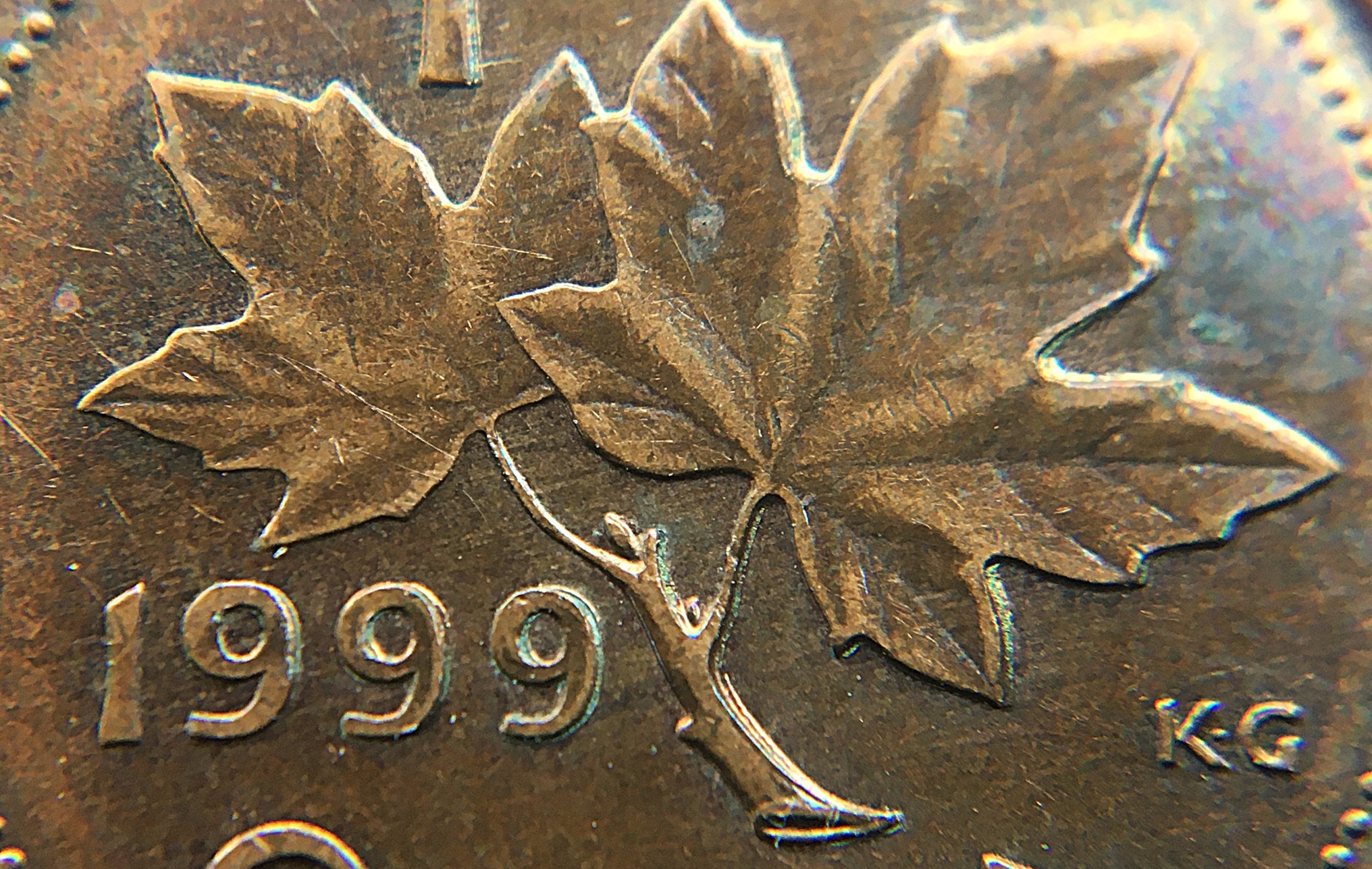 1 cent 1999 double feuille 999.JPG