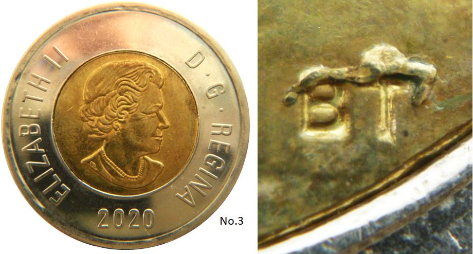 2 Dollars 2020-Coin fendillé revers  éclat coin sur BT-No.3,.JPG