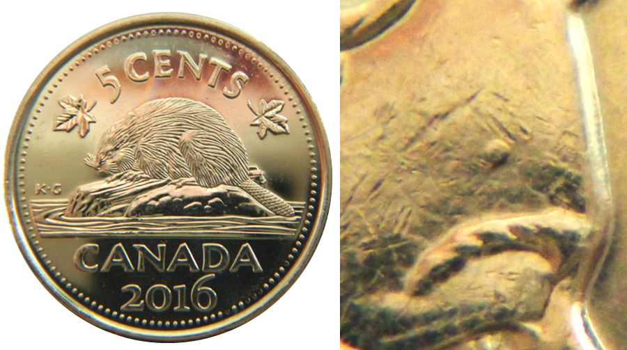5 Cents 2016-Point sur front de effigie-1.JPG
