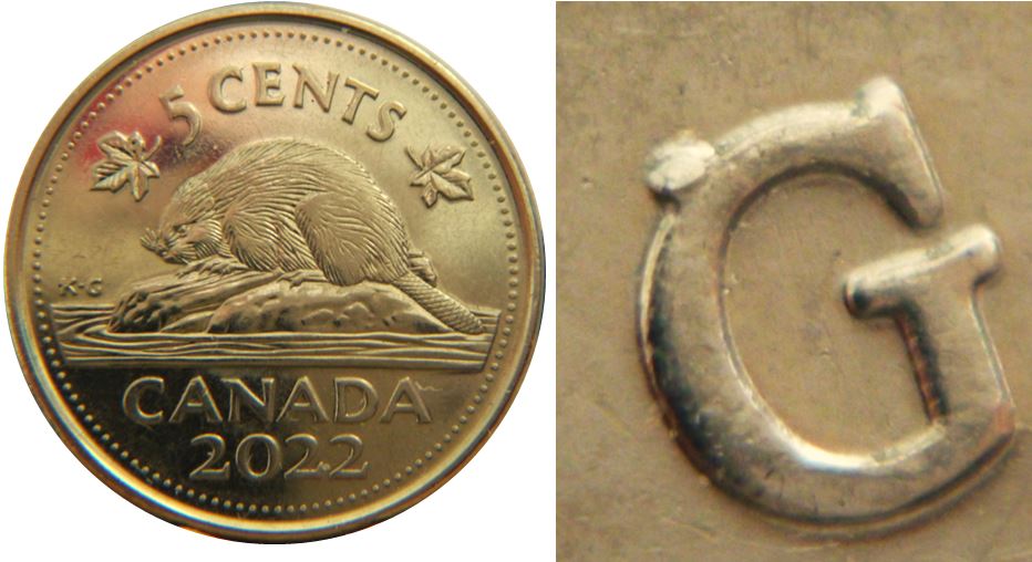 5 Cents 2022-Éclat coin sur G de d.G-1,.JPG
