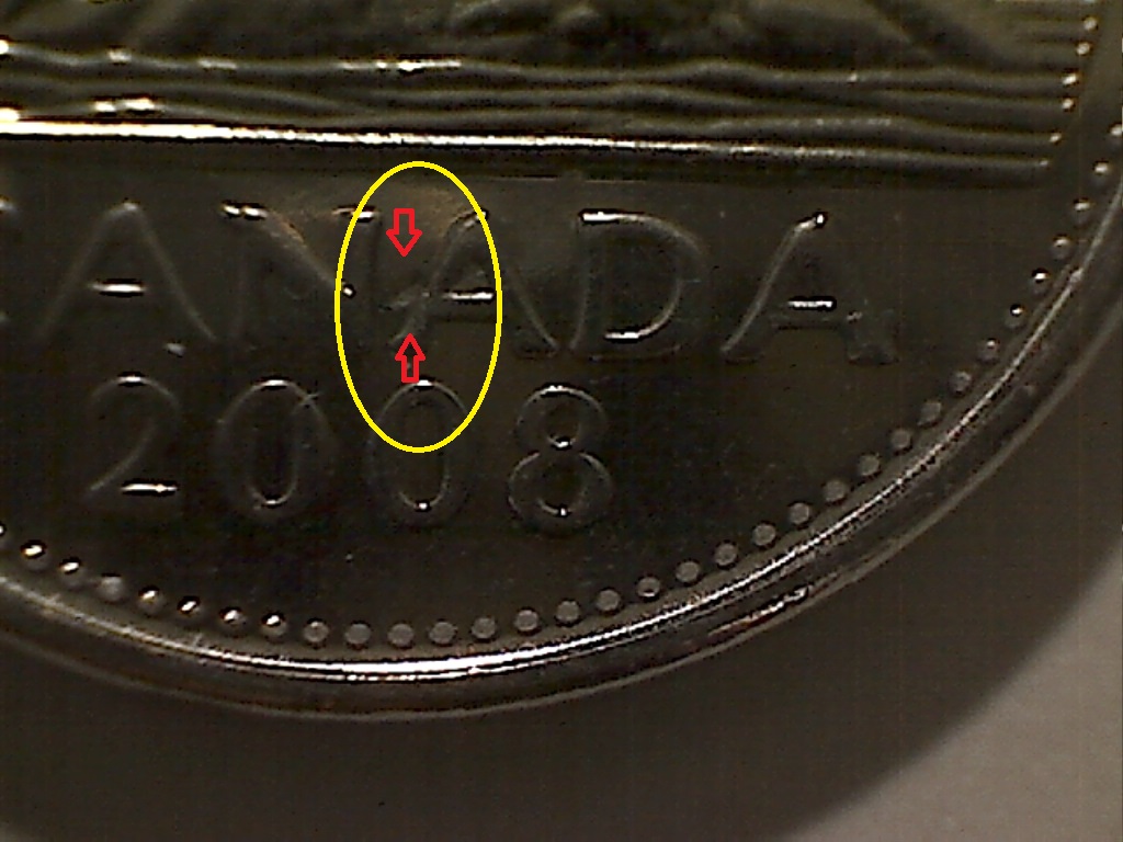 5 Cents 2008 Frappé ds. graisse entre N et A B525061A.jpg