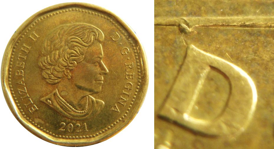 1 Dollar 2021-Éclat coin au dessus D de Dollar-No.4,.JPG