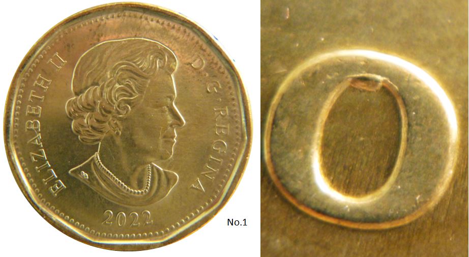 1 Dollar 2022-Éclat coin dans O de dOllar-No.1,.JPG