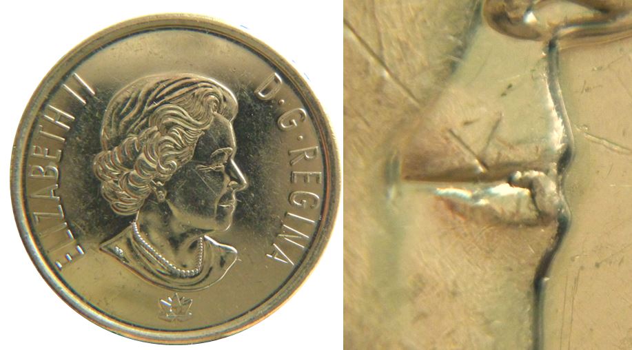25 Cents 2017-canada 100-Éclat coin à la bouche de effigie-1.JPG