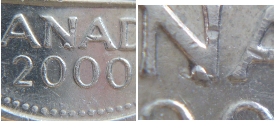 5 Cents 2000- Éclat de coin sous le N de caNada.JPG