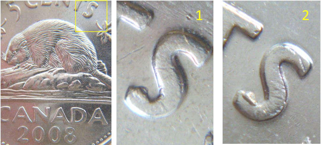 5 Cents 2008-Éclat de coin sur S de centS.JPG