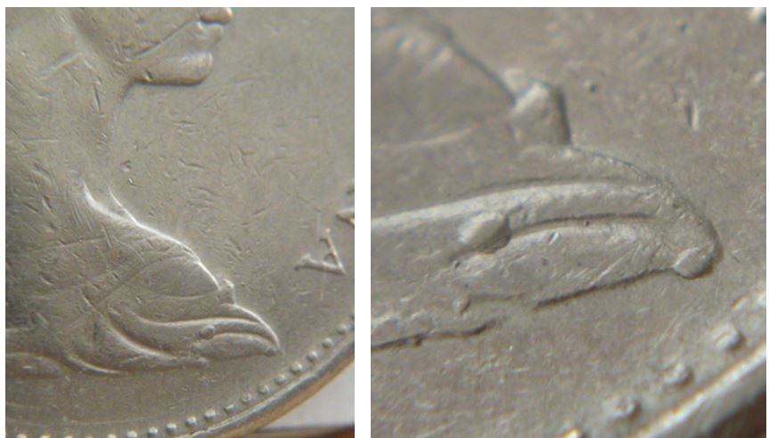 5 Cents 1976-Éclat de coin sur le bus effigie-2.JPG