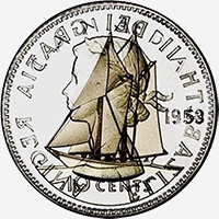 Elisabeth II (1953 à 1964) - Revers - Coins entrechoqués