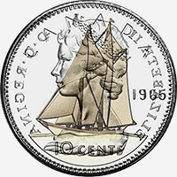 Elisabeth II (1965 à 1968) - Revers - Coins entrechoqués
