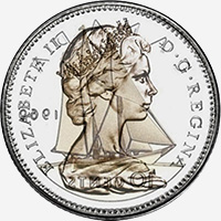 Elisabeth II (1969 à 1978) - Avers - Coins entrechoqués