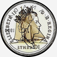 Elisabeth II (1990 à 2003) - Avers - Coins entrechoqués