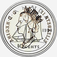 Elisabeth II (1993) - Revers - Coins entrechoqués