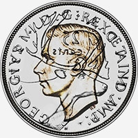 George VI (1937 à 1947) - Avers - Coins entrechoqués