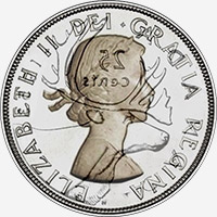 Elizabeth II (1953 à 1964) - Avers - Coins entrechoqués