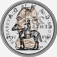 Elizabeth II (1973) - Avers - Coins entrechoqués