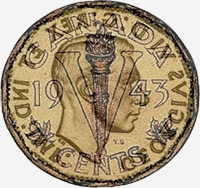 George VI (1943 à 1945) - Revers - Coins entrechoqués