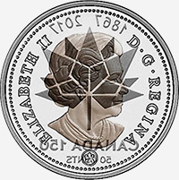 Élizabeth II (2017) - Avers - Coins entrechoqués