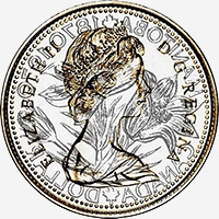 Elizabeth II (1970) - Avers - Coins entrechoqués