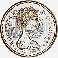 Elizabeth II (1974) - Avers - Coins entrechoqués
