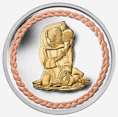 Pièce de 3 $ en argent fin - Scène familiale (2011)