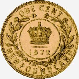 Pièce d'un cent en bronze, 1872