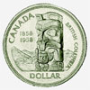 Canada, pièce de 1 dollar en argent, 1958