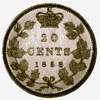 Province du Canada, pièce de vingt cents d'argent, 1858