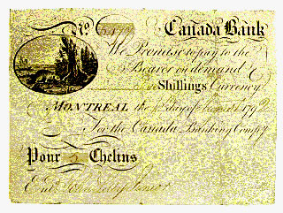 Billet de 5 chelins, 1792