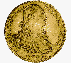 8 escudos (doublon en or), 1799 