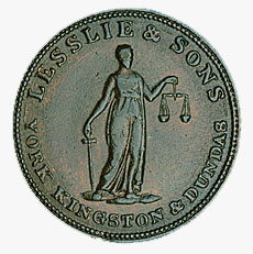 Lesslie & Sons, jeton de ½ penny, 1822