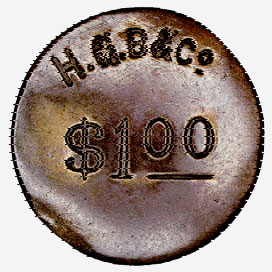 Jeton de 1 dollar contremarqué - Compagnie de la Baie d'Hudson