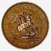 Bank of Upper Canada, jeton d'un penny en cuivre, 1850