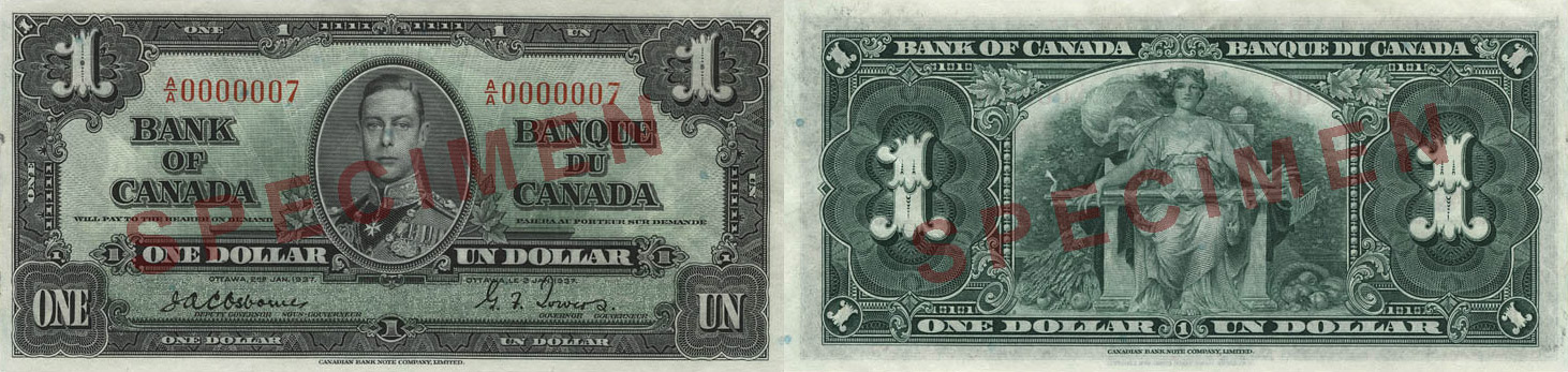 1937 - 1 dollar