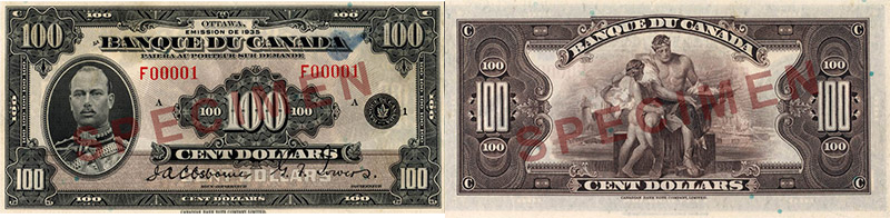 Valeur des billets de banque de 100 dollars de 1935