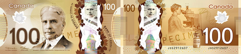 Valeur des billets de banque de 100 dollars de 2011 à 2016