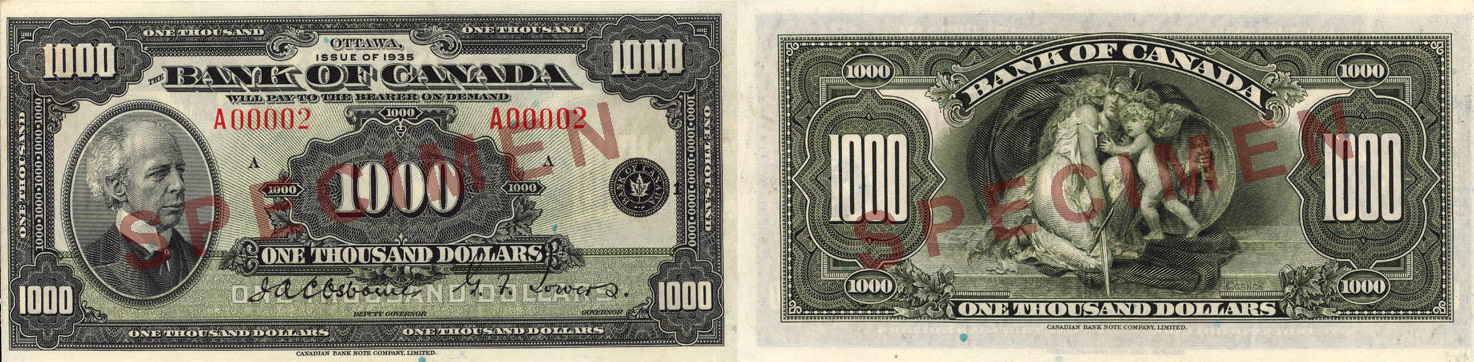 1935 - 1000 dollars
