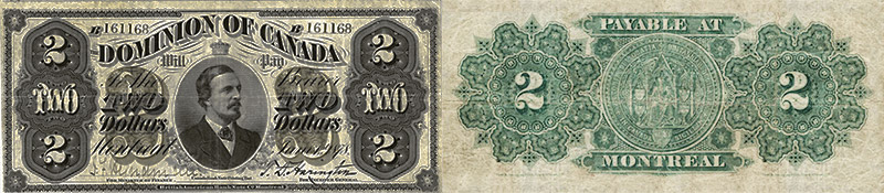 Valeur des billets de banque de 2 dollars 1878